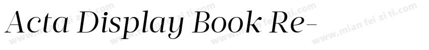 Acta Display Book Re字体转换